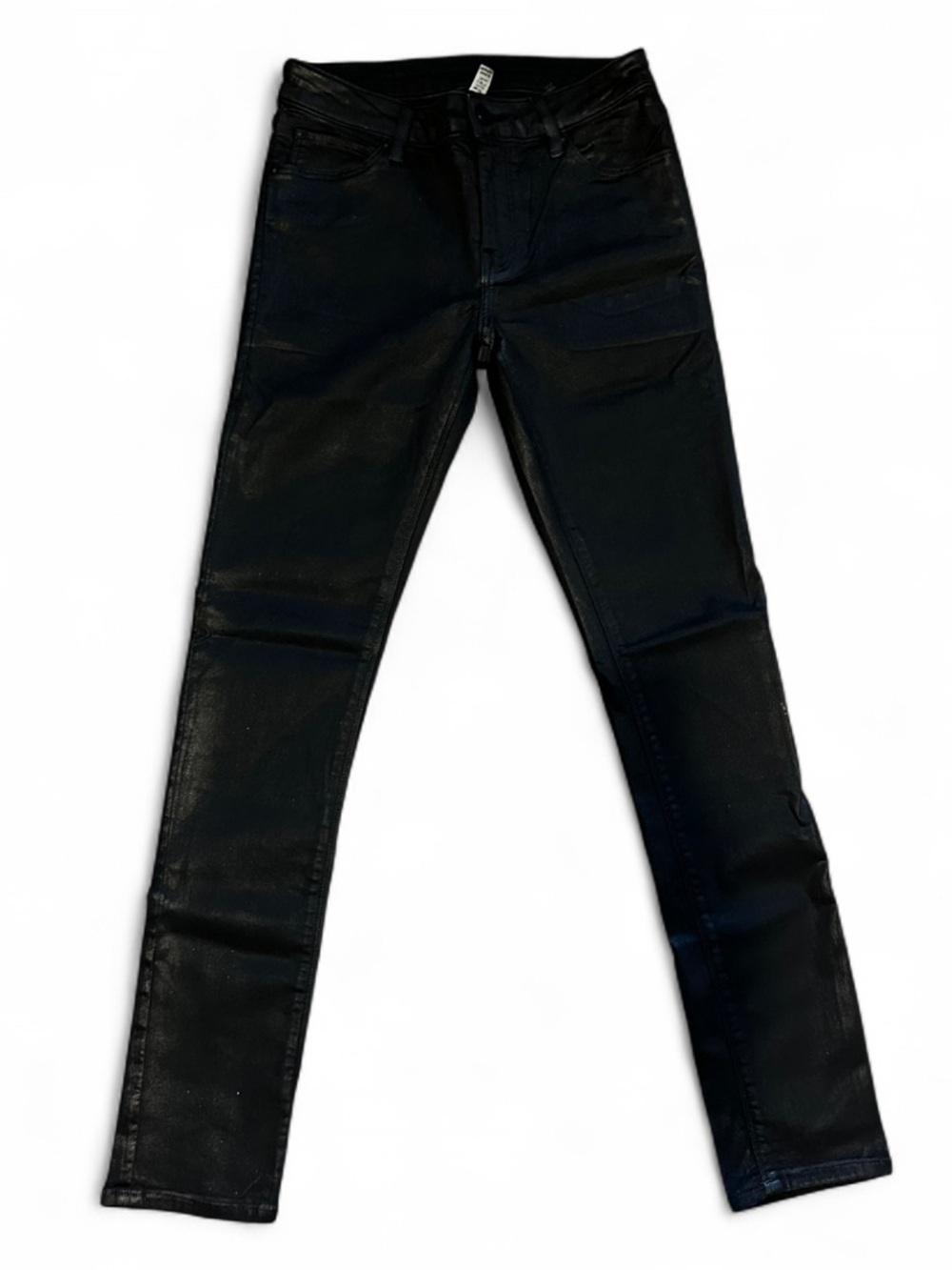 Topman Black Coated Skinny Jeans
